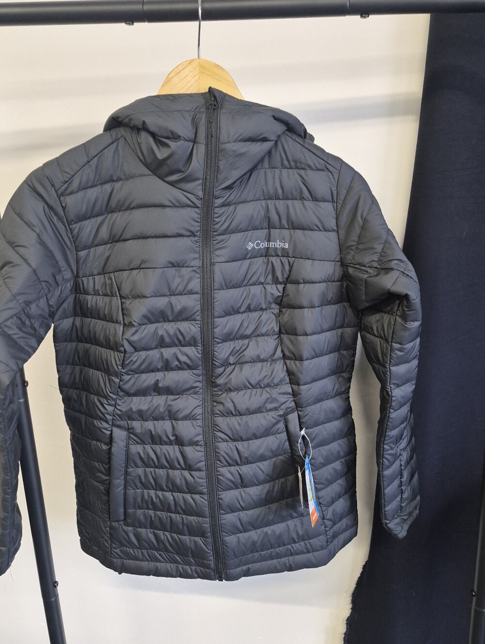 Columbia Women Black Hooded Packable Puffer Jacket